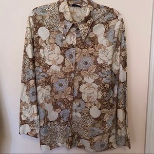 Vintage floral button up shirt